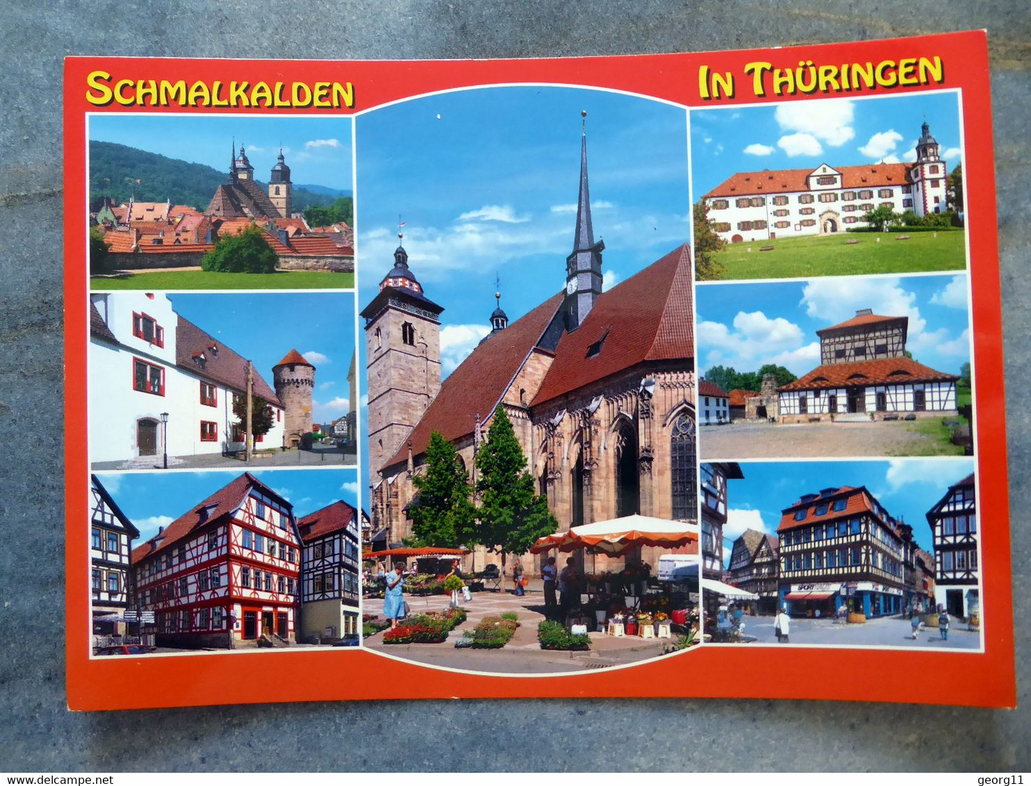 Schmalkalden - Schloss Wilhelmsburg - Altmarkt - Kirche - Fachwerk - Echt Foto - Thüringen - Schmalkalden