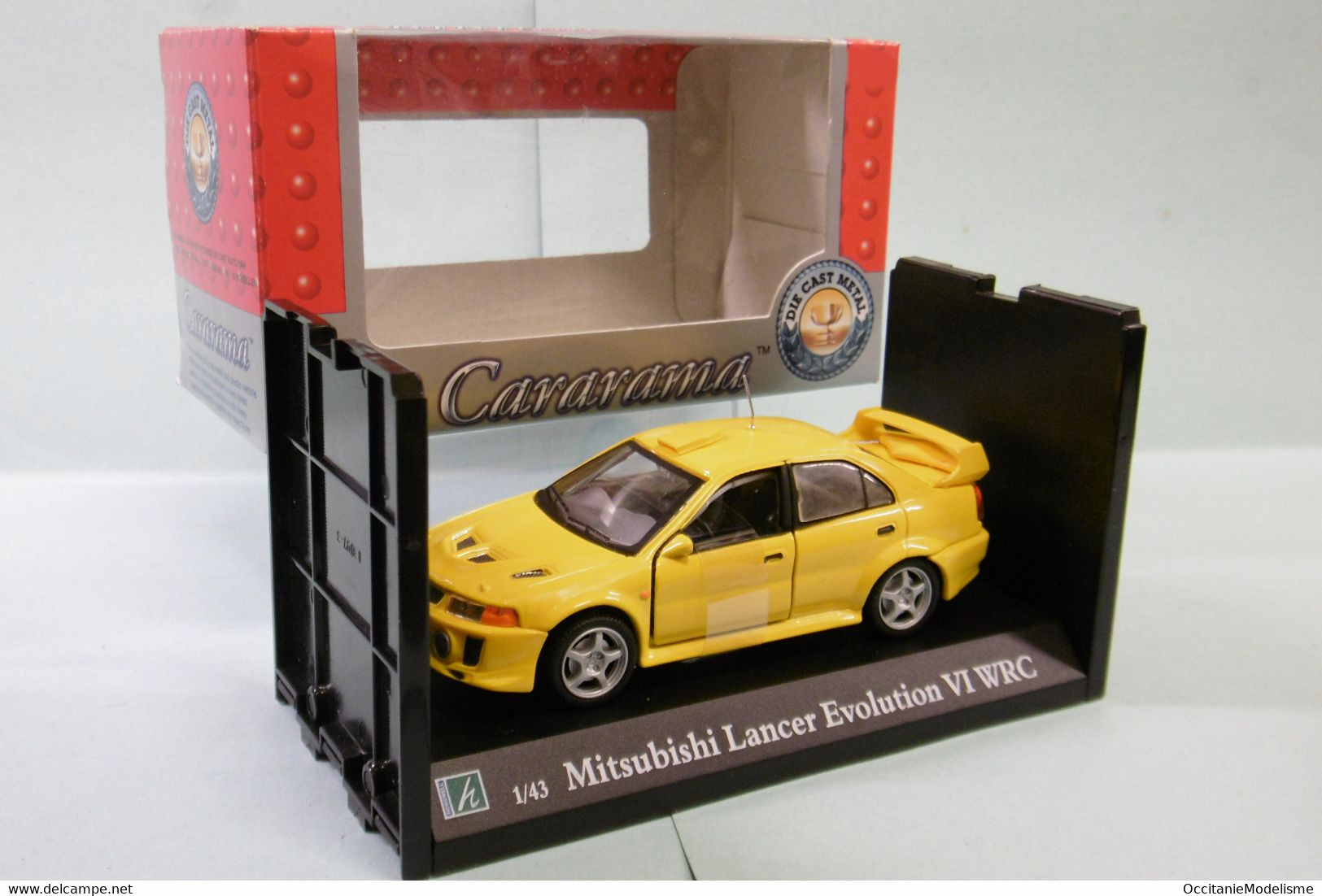 Cararama / Hongwell - MITSUBISHI LANCER EVOLUTION VI WRC Jaune BO 1/43 - Cararama (Oliex)