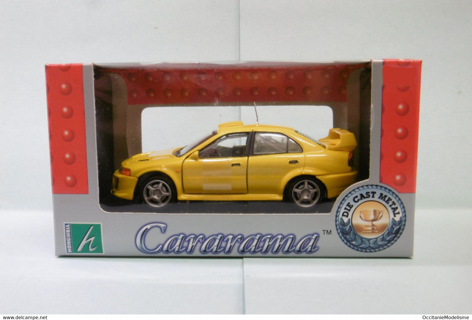 Cararama / Hongwell - MITSUBISHI LANCER EVOLUTION VI WRC Jaune BO 1/43 - Cararama (Oliex)