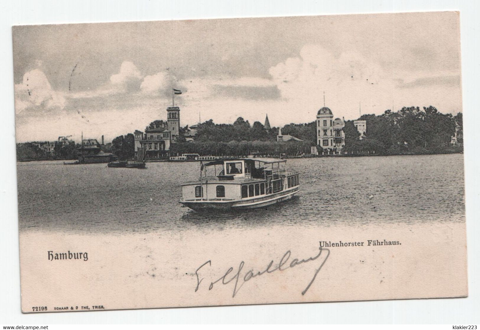 Hamburg. Uhlenhorster Fährhaus. Jahr 1904 - Noord