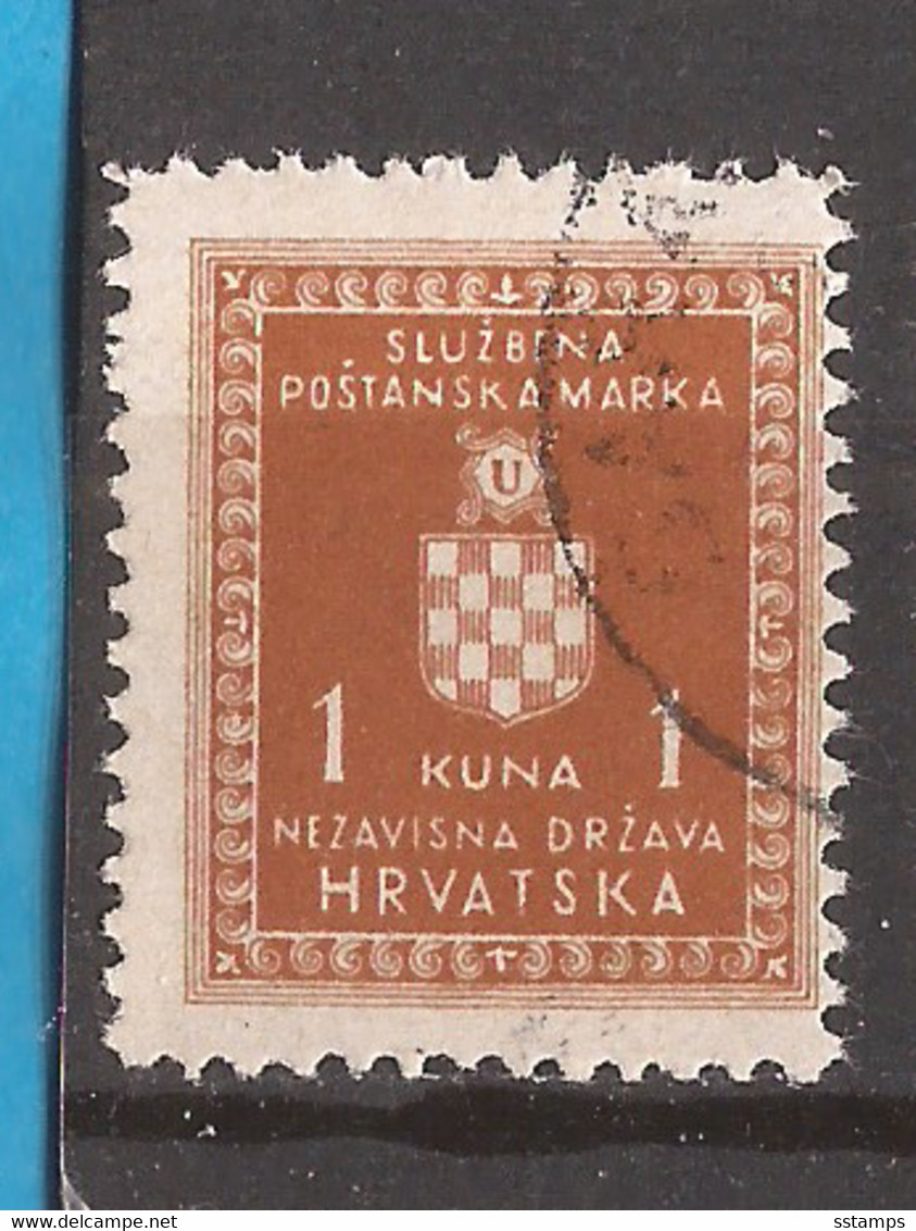 1942    CROAZIA KROATIEN NDH PORTO STEMMA NORMAL  PAPIER PERFORATION 11 1-2  USED - Croazia