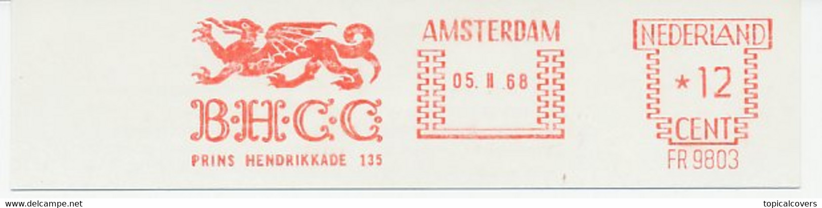 Meter Cut Netherlands 1968 Dragon - Mythology