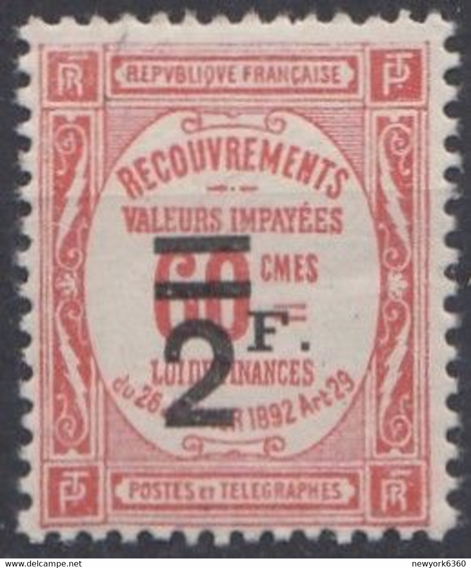 FRANCE TAXE Neuf Sans Gomme 54 - 1859-1959 Neufs