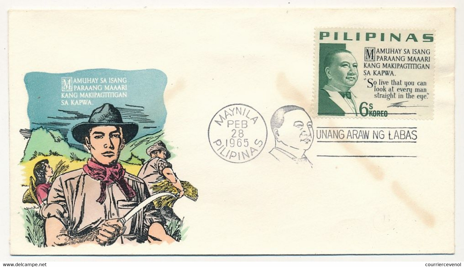 PHILIPPINES  => Enveloppe FDC => Mamuhay  Sa Isang - Manille - 28 Fev 1965 - Filipinas