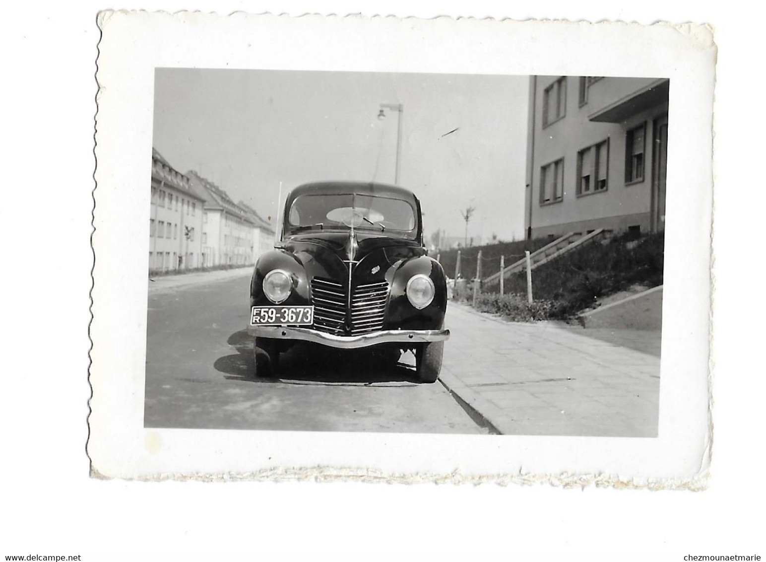 1953 AUTO FORD? IMMATRICULEE NORD 59-3673 - PHOTO 9.5*7 CM - FAURT-MURET? - Auto's