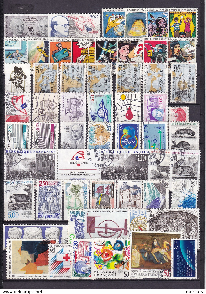 FRANCE - Année 1988 Oblitérée TTB - 57  Timbres - 1980-1989