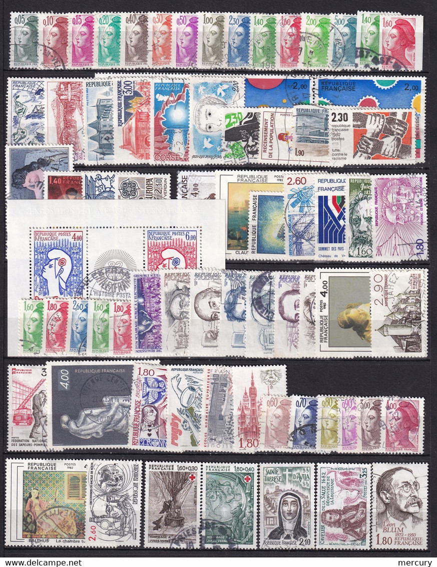 FRANCE - Année 1982 Presque Complète Oblitérée TTB - 1980-1989