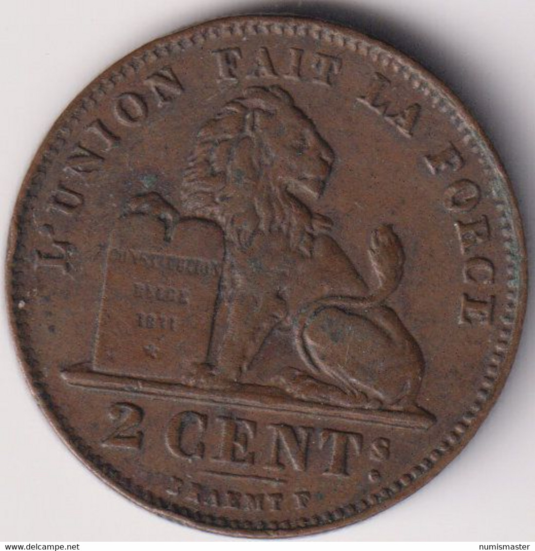 BELGIUM , 2 CENT 1909 - Sonstige & Ohne Zuordnung