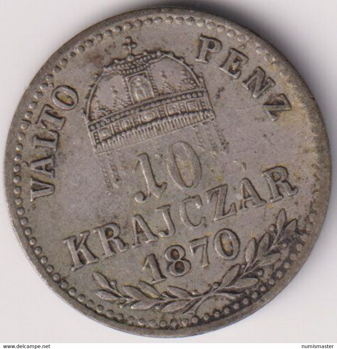 HUNGARY , 10 KRAJCZAR 1870 KB - Hungary