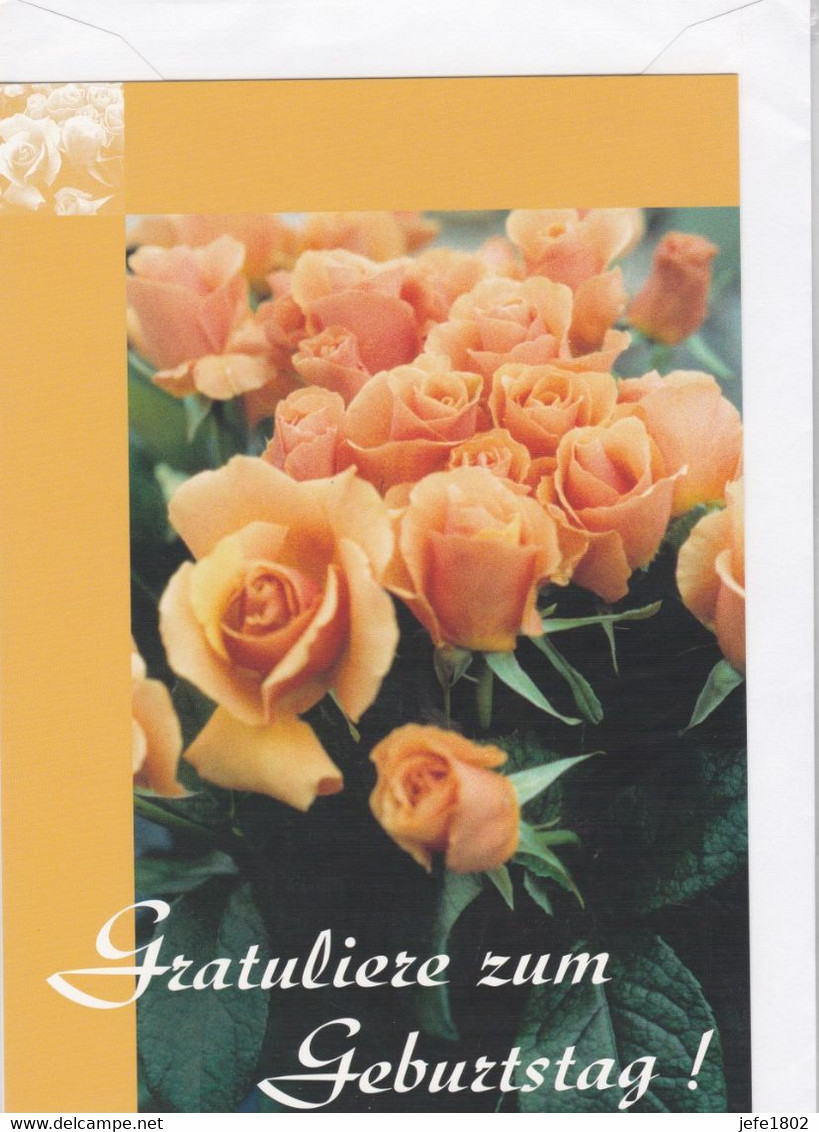 Postogram 151 D / 99 - Gratuliere Zum Geburtstag ! Pink Roses - Postogram