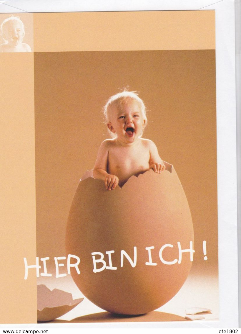 Postogram 154 D / 99 - Hier Bin Ich ! - Child - Egg - Postogram