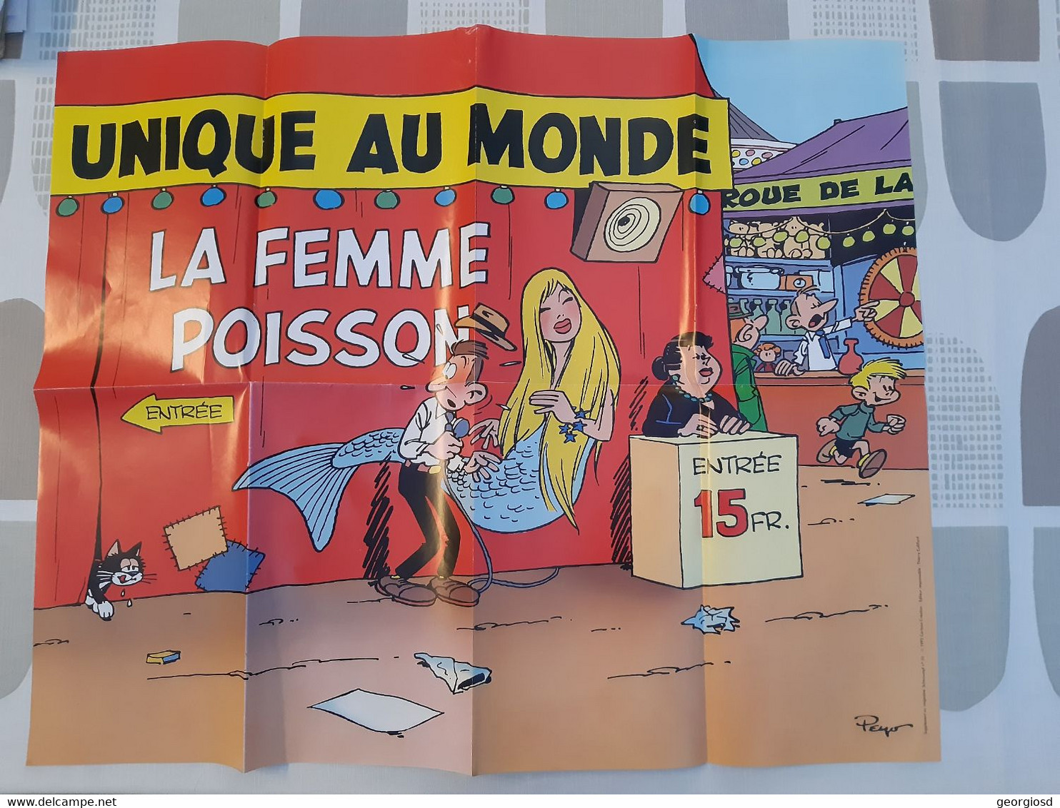 Poster De Peyo : La Femme Poisson. 1992. - Affiches & Posters