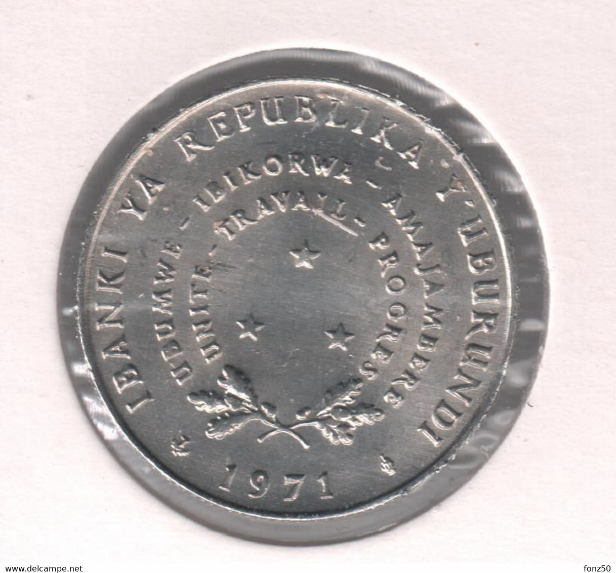 BURUNDI * 5 Francs 1971 * F D C * Nr 10461 - Burundi
