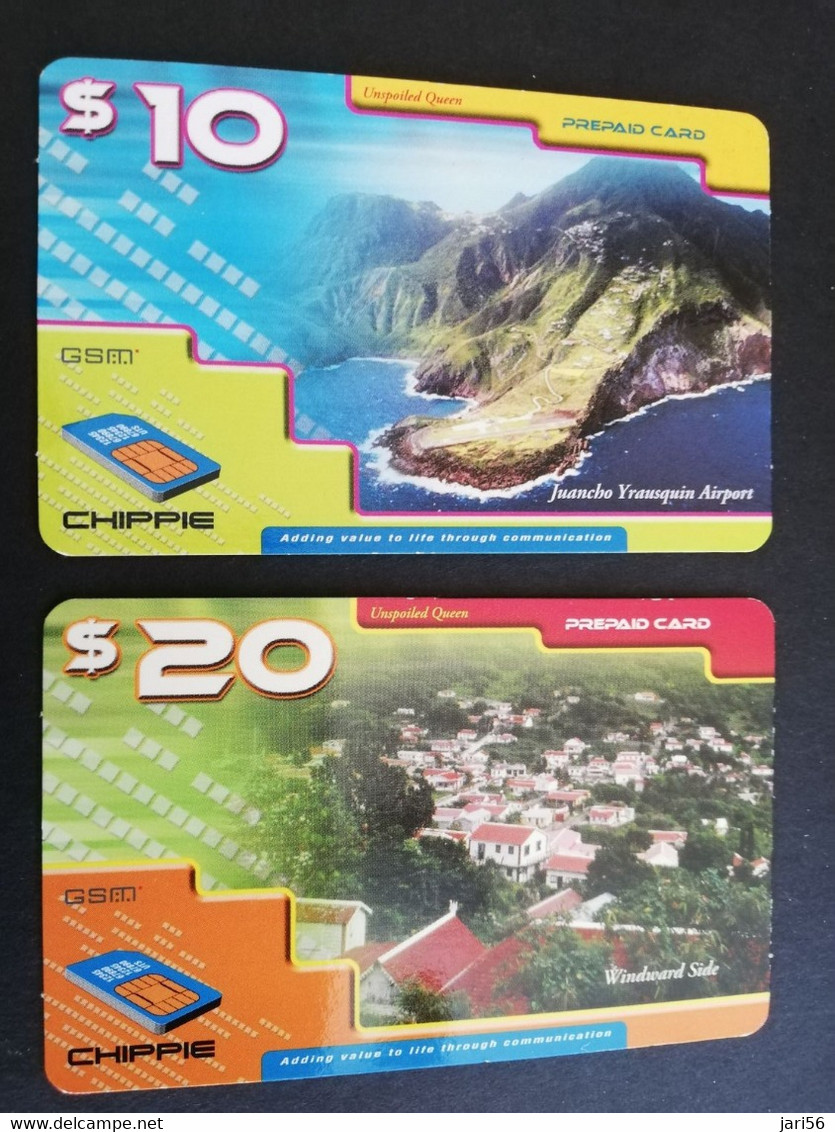 SINT EUSTATIUS  $10, +  $20 PREPAID CHIPPIE  JUANCHO YRASQUIN AIRPORT /WINDWARD SIDE   DATE: 31-12-2006     **5265AA** - Antilles (Neérlandaises)