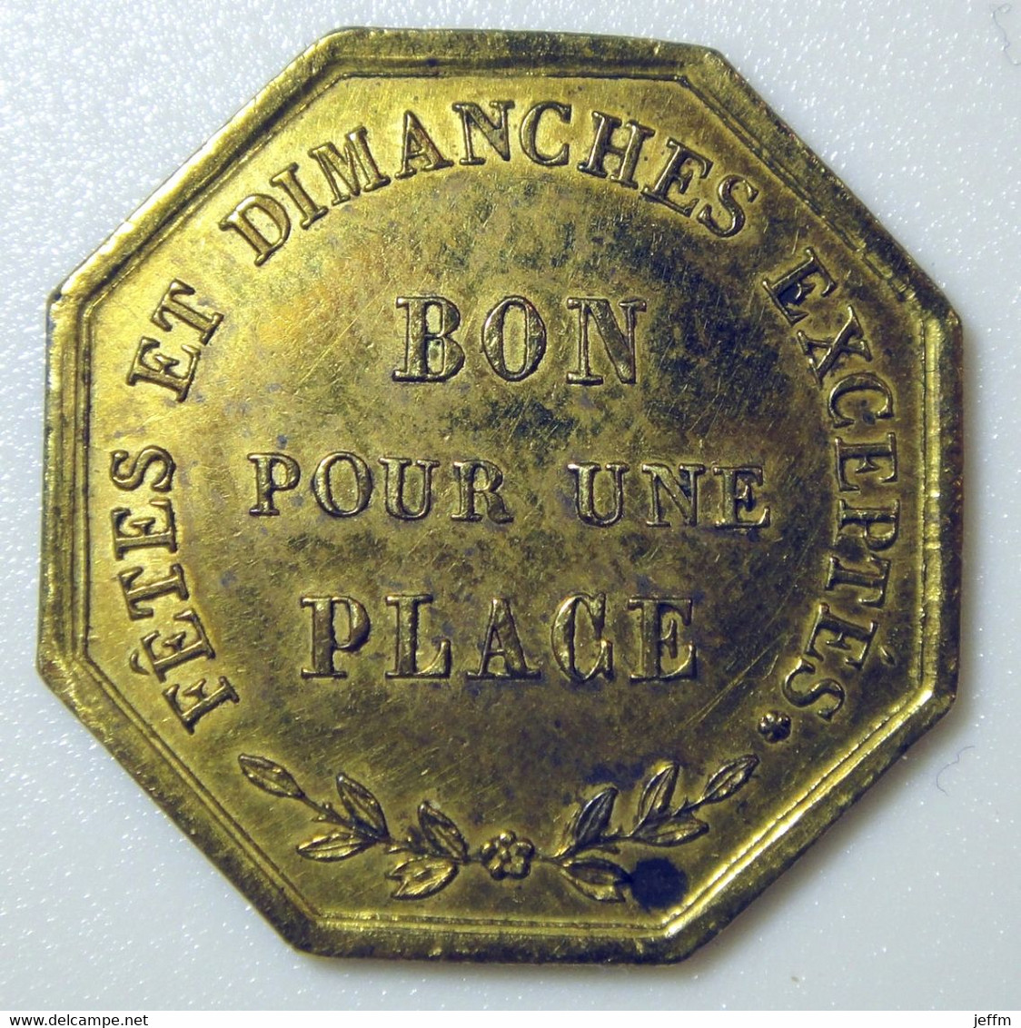 44 - Nantes - Rare Jeton De Transport 19ème Siècle - Dames-Blanches Fouquet & Boets - Bon Pour Une Place - Monedas / De Necesidad