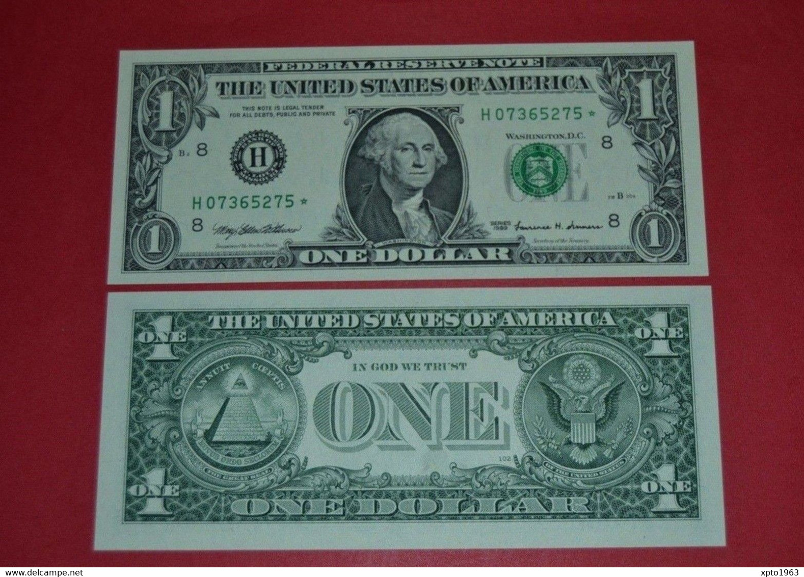 ★STAR NOTE★  - USA $1 Dollar Bill 1999 - ST LOUIS, Crisp, Uncirculated - Biljetten Van De  Federal Reserve (1928-...)