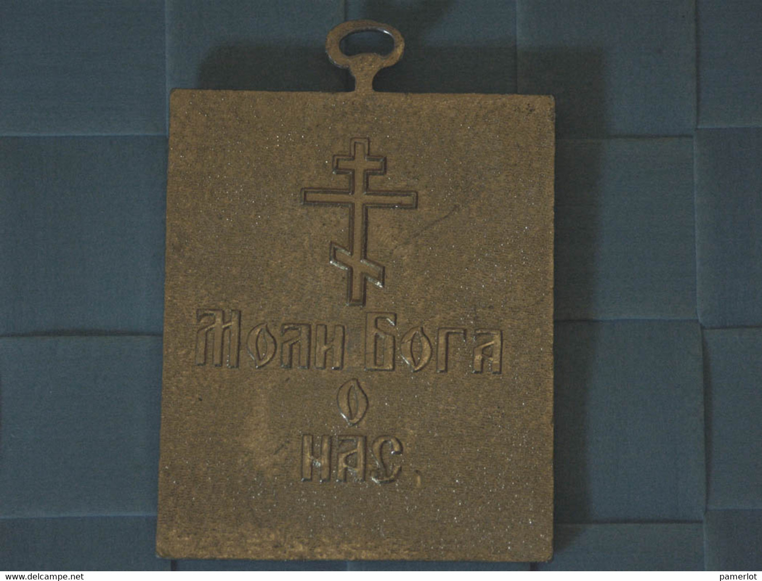 Medaille - Icone Emaillée Ortodoxe Madona, Inscription à L'arriere - Religión & Esoterismo