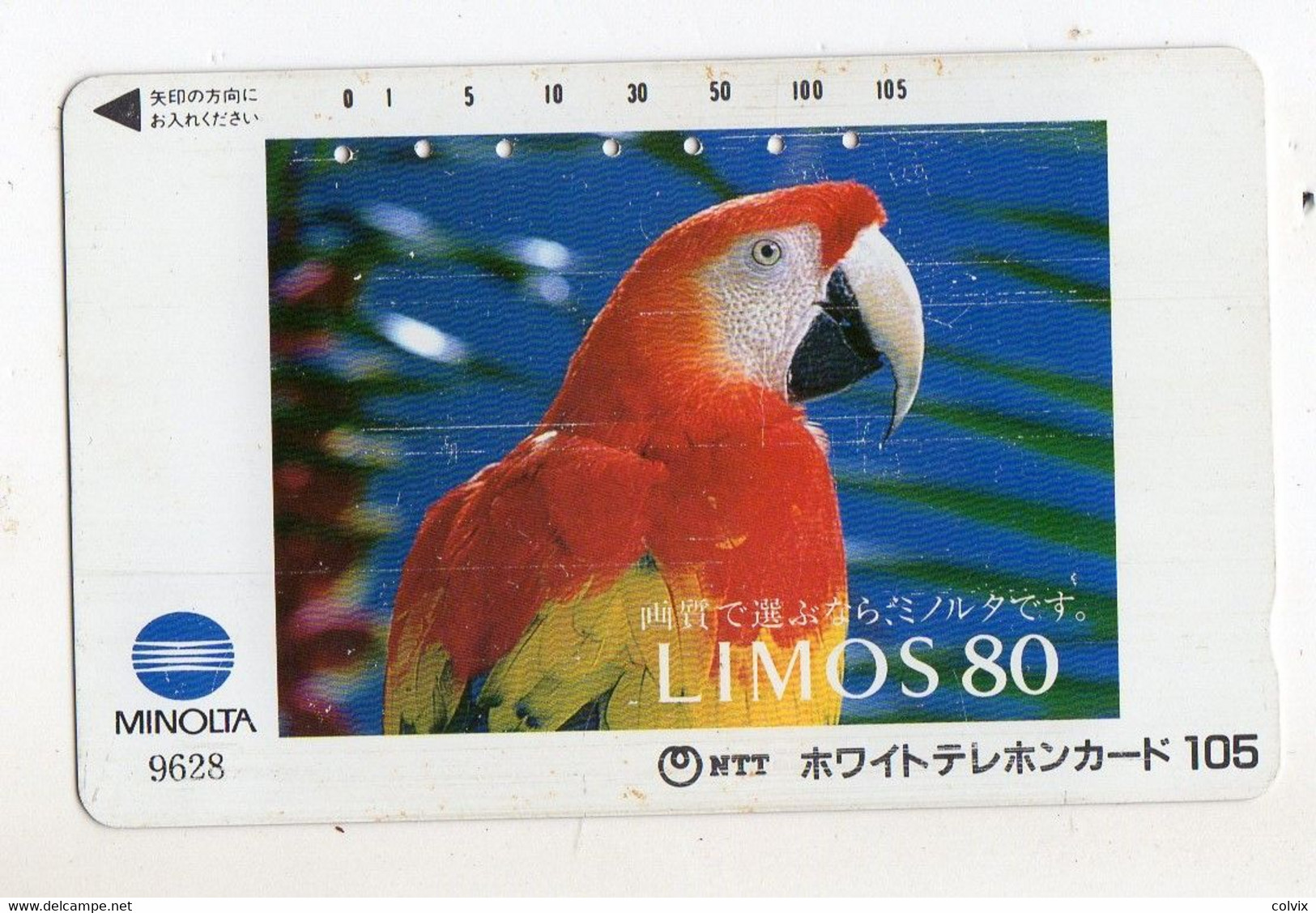 TELECARTE JAPON PHOTO MINOLTA OISEAU PERROQUET - Papegaaien & Parkieten