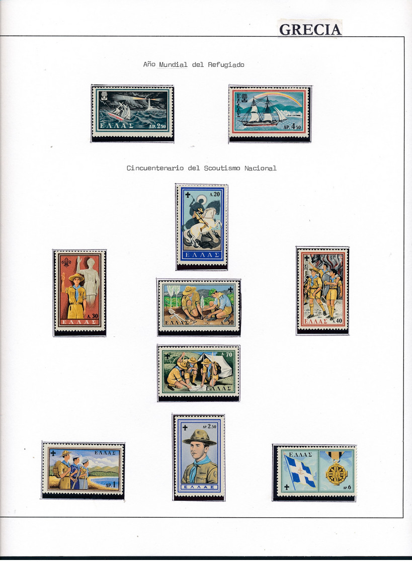 [10] 1926/2000 Grèce  1 Album + 1 Classificateur  Collection assez Complète en Neuf **SC/*Ch (Voir détail) Timbres d'un