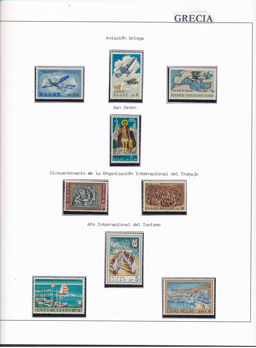 [10] 1926/2000 Grèce  1 Album + 1 Classificateur  Collection assez Complète en Neuf **SC/*Ch (Voir détail) Timbres d'un