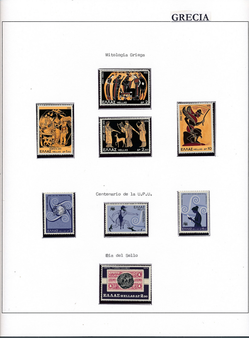 [10] 1926/2000 Grèce  1 Album + 1 Classificateur  Collection assez Complète en Neuf **SC/*Ch (Voir détail) Timbres d'un