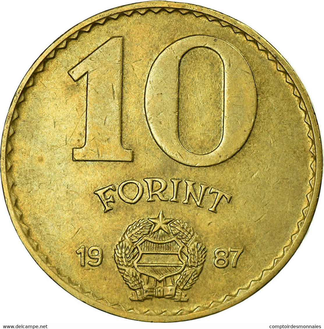 Monnaie, Hongrie, 10 Forint, 1987, TTB, Aluminum-Bronze, KM:636 - Hungary