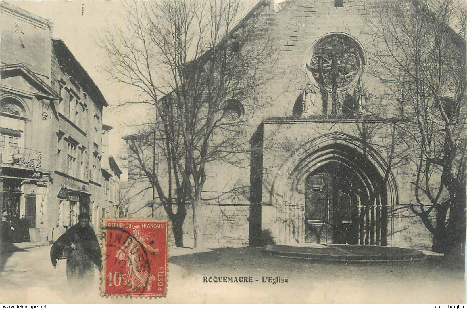 CPA FRANCE 30 " Roquemaure, L'église". - Roquemaure