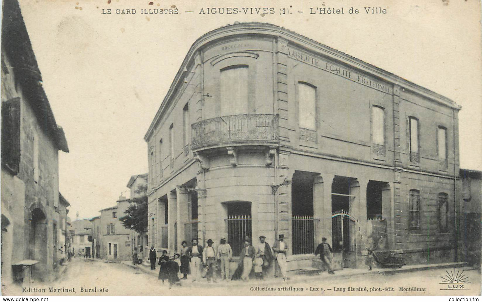 CPA FRANCE 30 " Aigues Vives, L'Hôtel De Ville". - Aigues-Vives