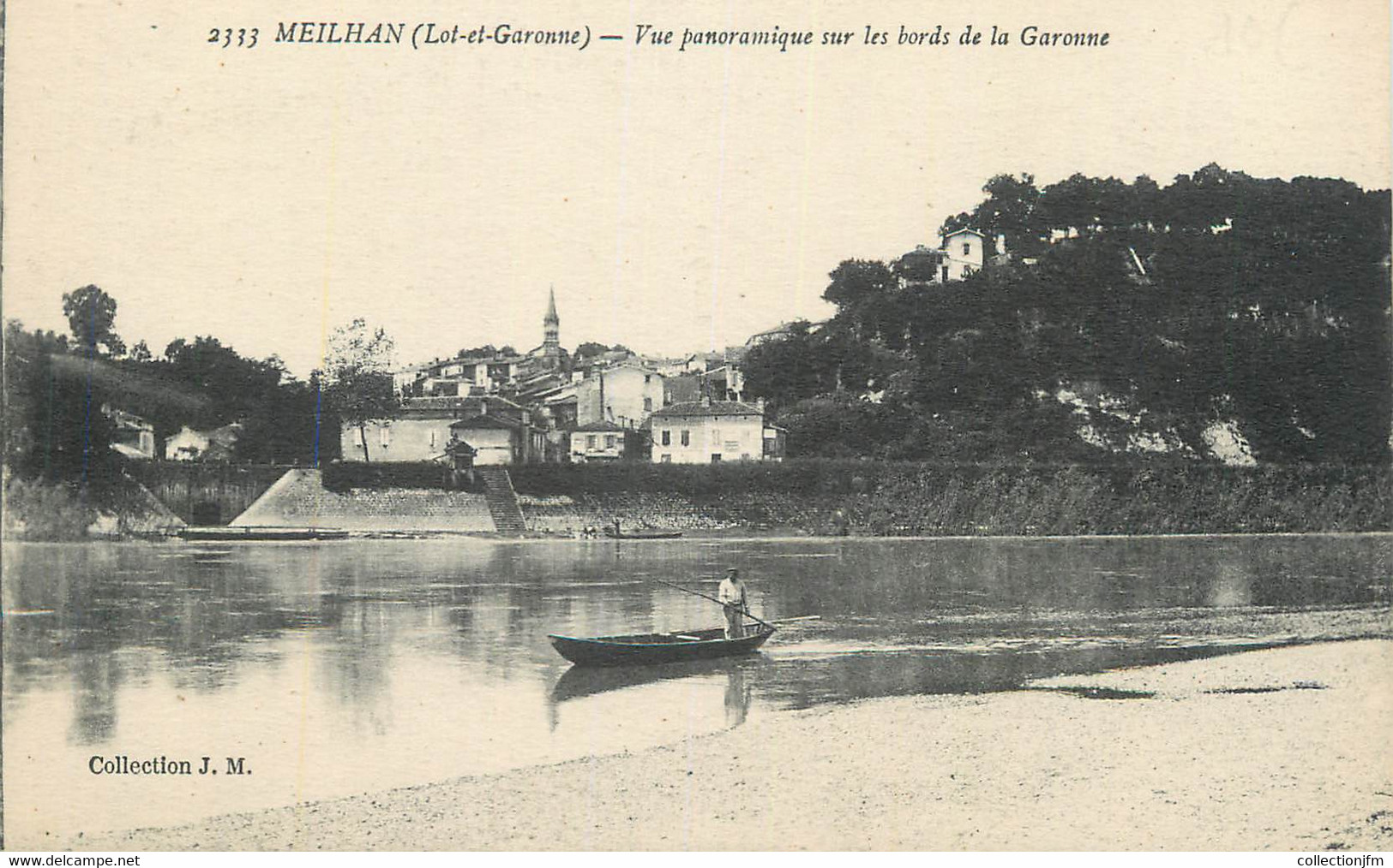 CPA FRANCE 47 " Meilhan, Vue Panoramique Sur Les Bords De La Garonne". - Meilhan Sur Garonne