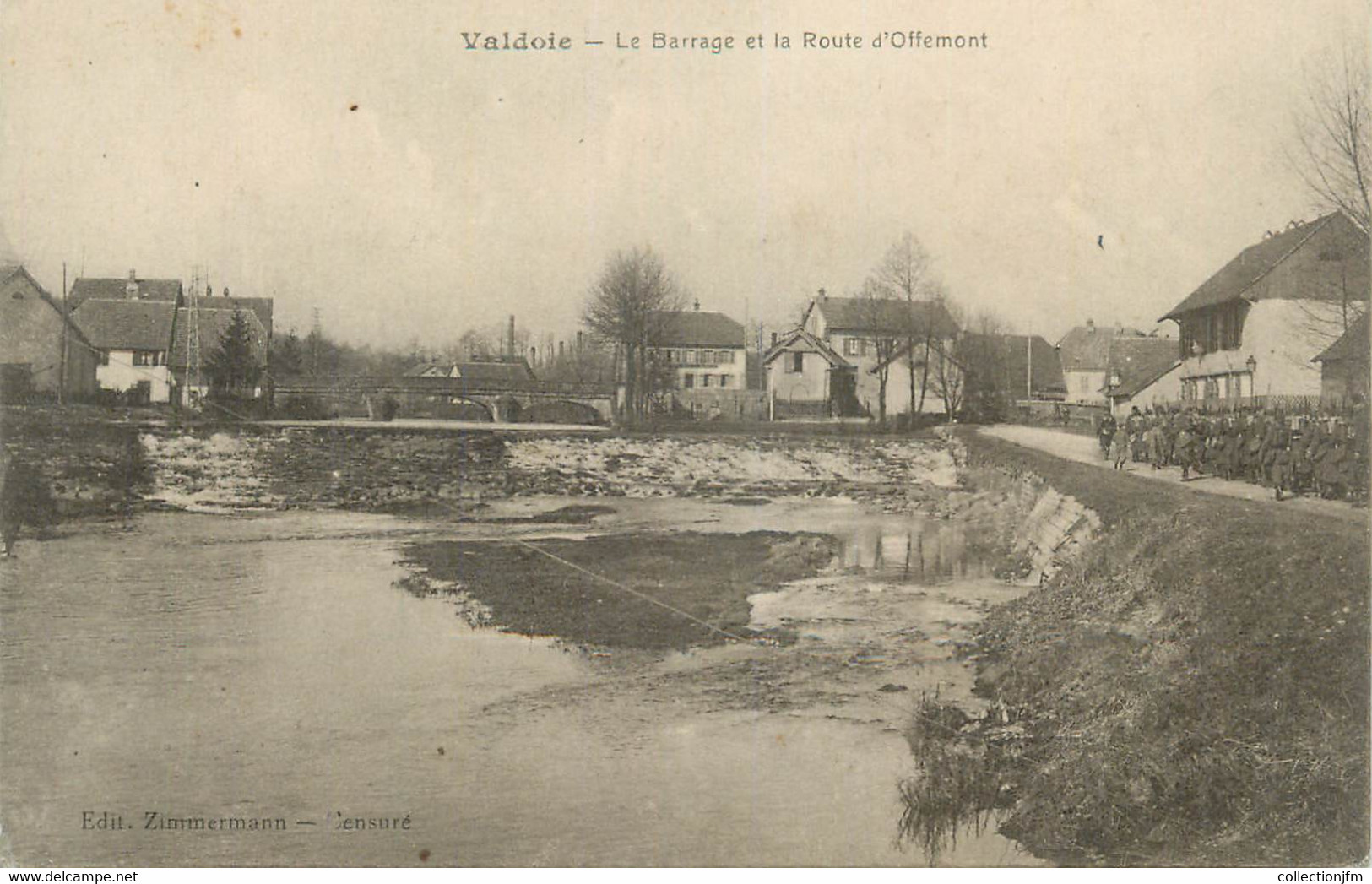 CPA FRANCE 90 " Valdoie, Le Barrage Et La Route D'Offemont". - Valdoie