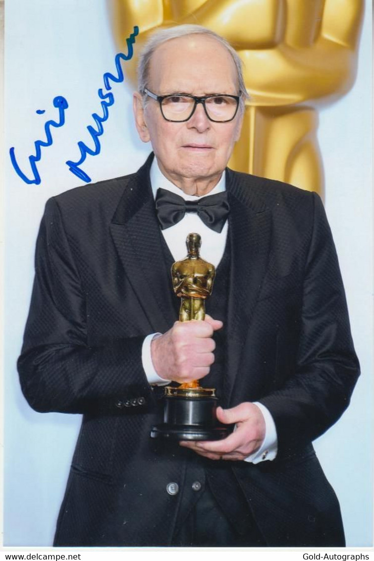 Ennio Morricone (†2020) Oscar Winner - Western- -  Original Autogramm Auf Foto 15x10  , Autografo, Autographe - Autres & Non Classés