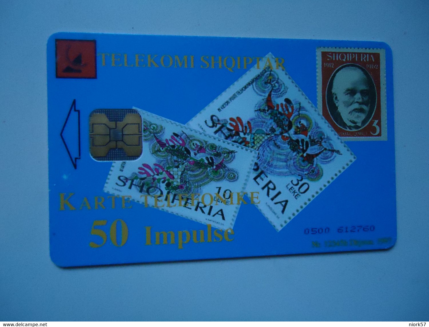 ALBANIA   USED   PHONECARDS  THLEPHONES STAMPS - Albanie