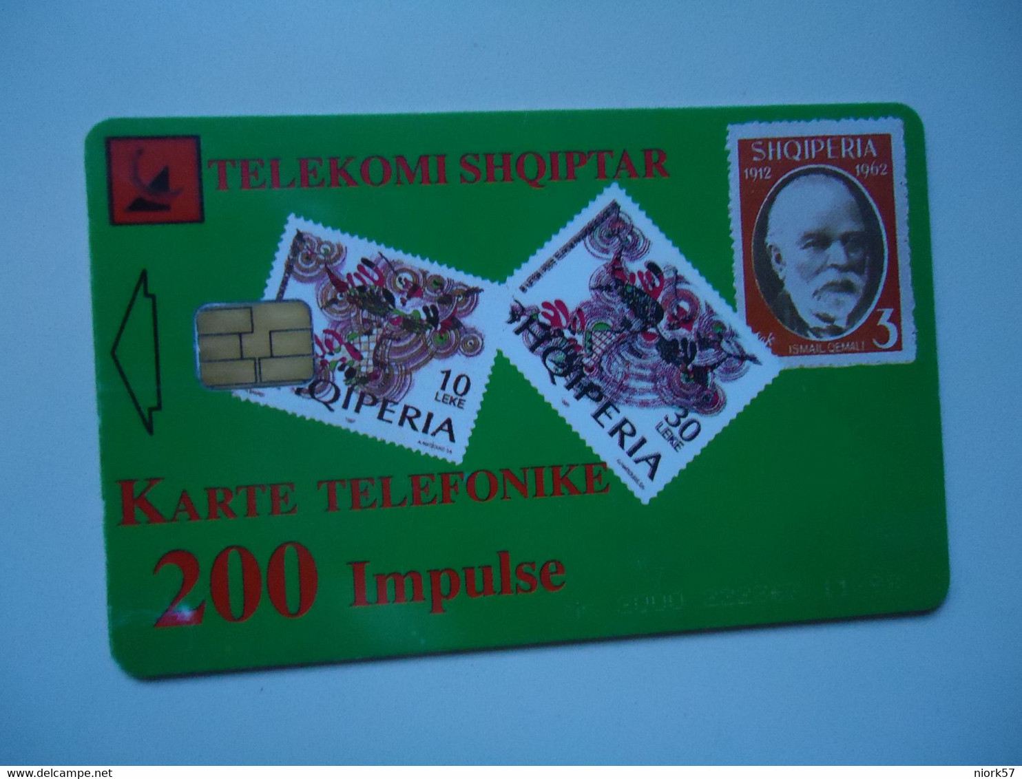 ALBANIA   USED   PHONECARDS  THLEPHONES STAMPS - Albanien