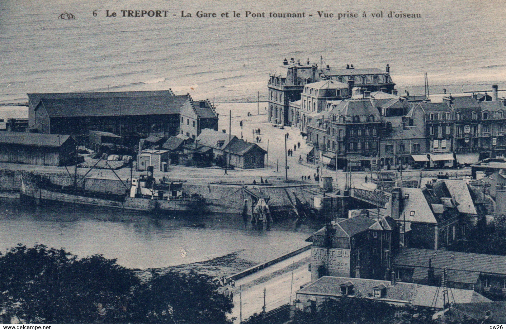 Le Tréport - La Gare Et La Pont Tournant - Vue Aérienne Prise à Vol D'oiseau - Carte CAP N° 6 - Le Treport