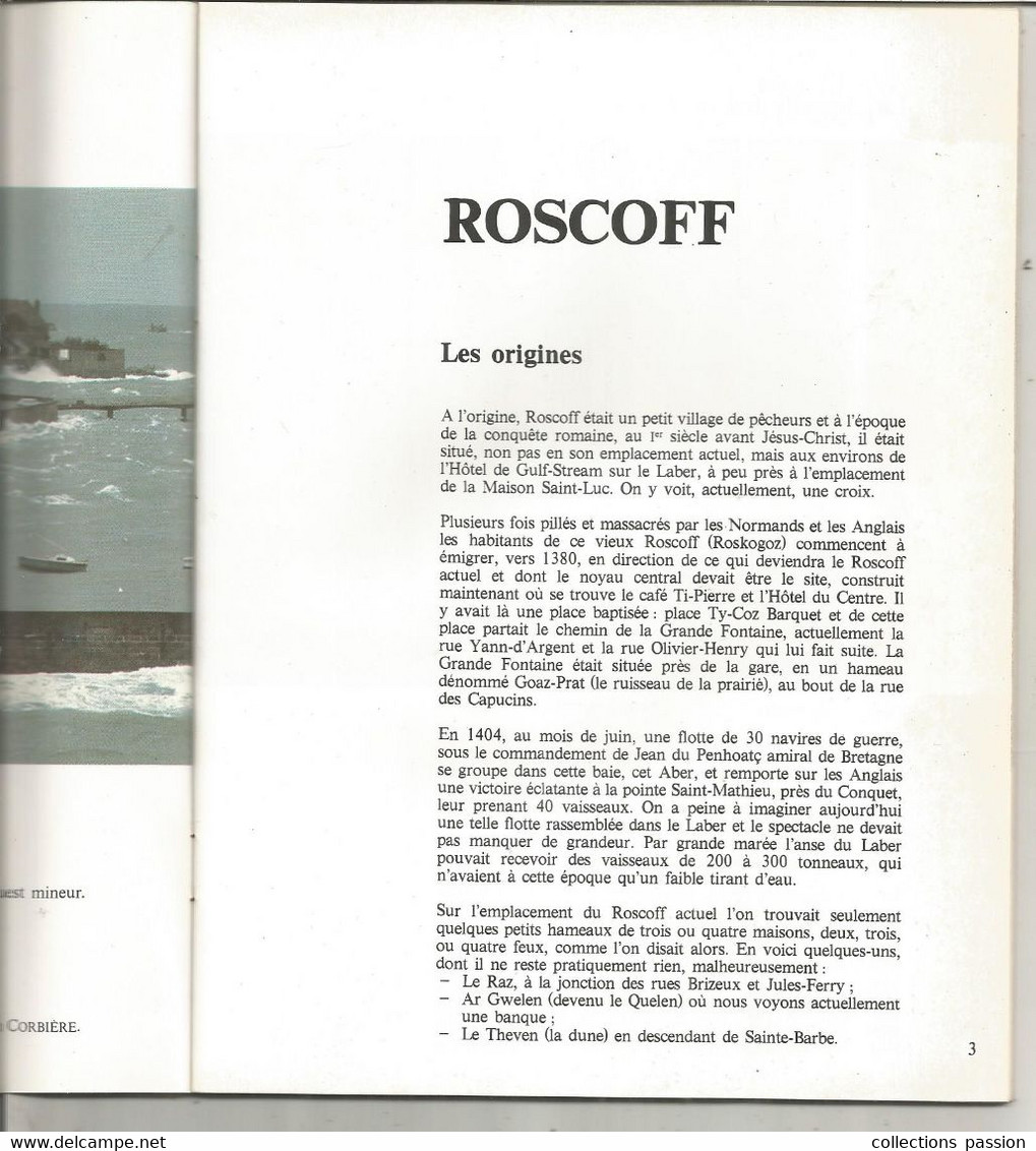 Régionalisme , BRETAGNE , ROSCOFF Et L'ILE DE BATZ, Ed. Jos ,B. Duchesne, 1987, 32 Pages, 4 Scans, Frais Fr 3.85 E - Bretagne