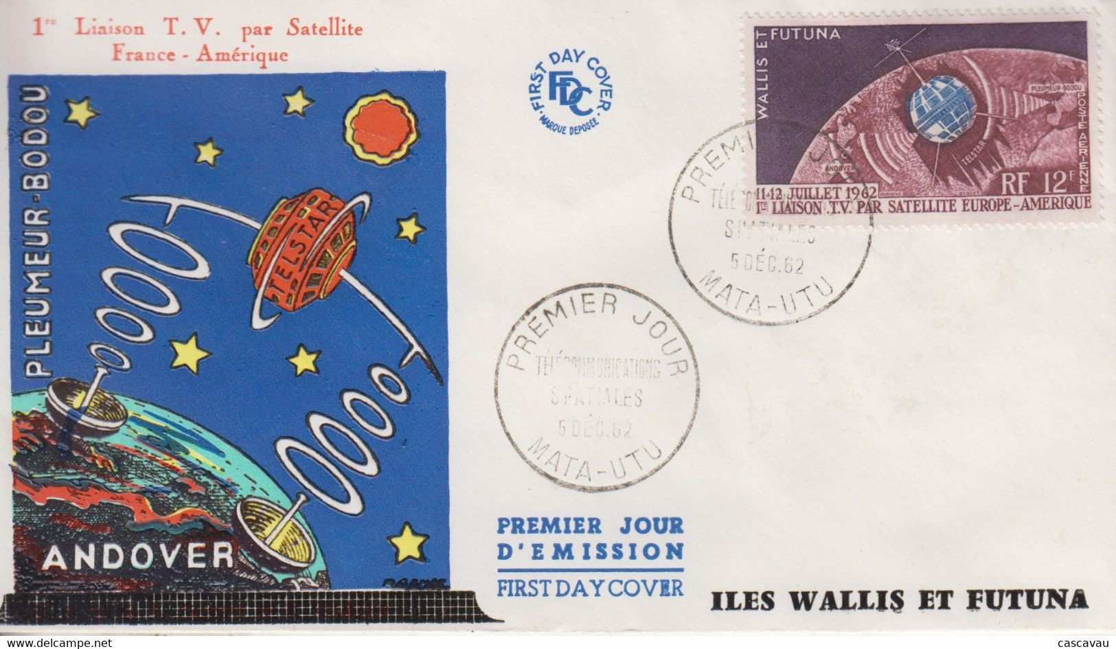 Enveloppe  FDC   1er   Jour     WALLIS  Et  FUTUNA      Télécommunications     1962 - FDC