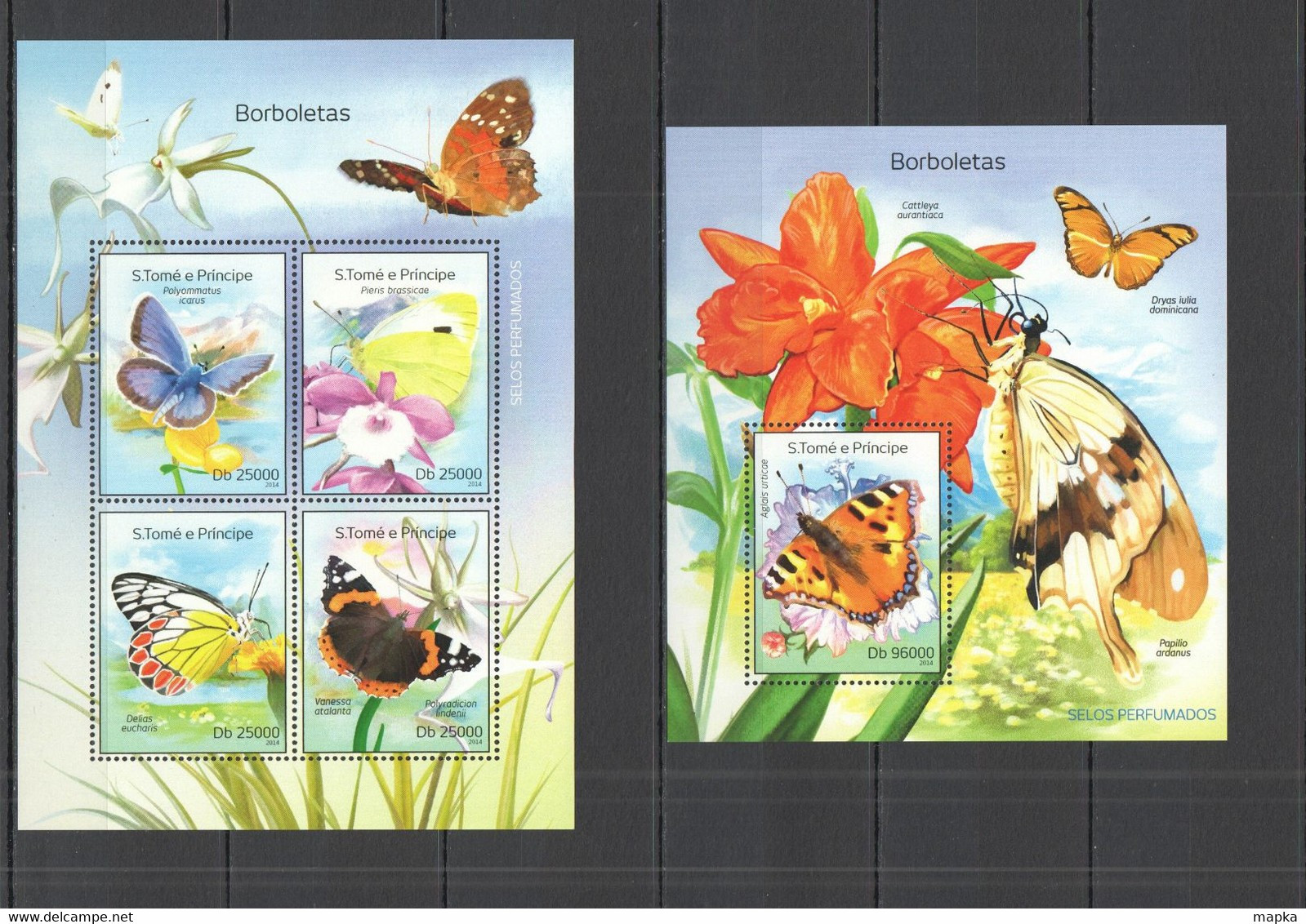 XX449 LAST ONE IN STOCK 2014 S. TOME E PRINCIPE FAUNA INSECTS BUTTERFLIES BORBOLETAS KB+BL MNH - Butterflies
