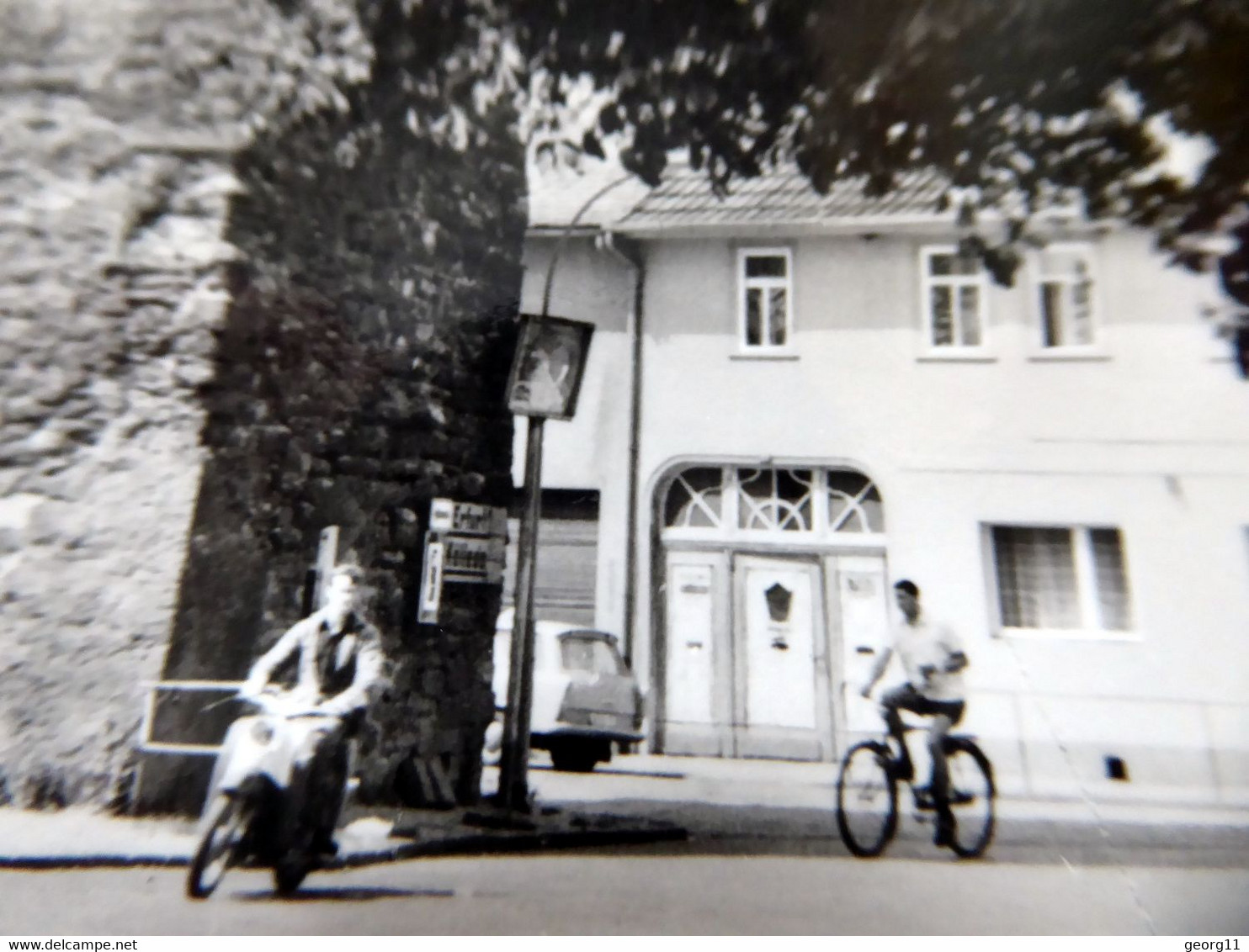 2 X Sömmerda - Erfurter Tor - Rathaus - Auto Motorroller - Echt Foto - DDR 1974, 1975 - Thüringen - Sömmerda