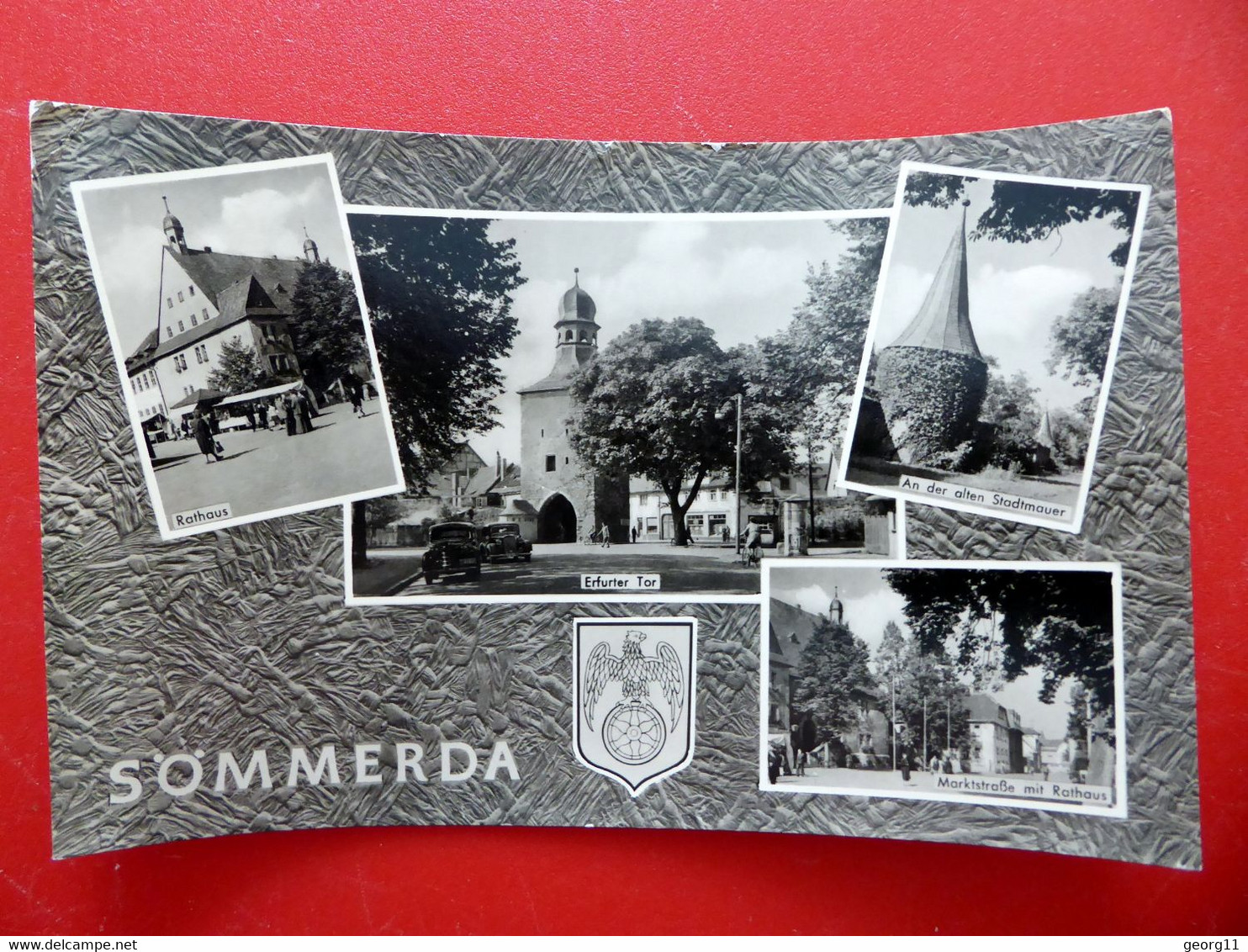 Sömmerda - Erfurter Tor - Wappen Marktstraße Stadtmauer - Echt Foto - Kleinformat DDR 1962 - Thüringen - Soemmerda