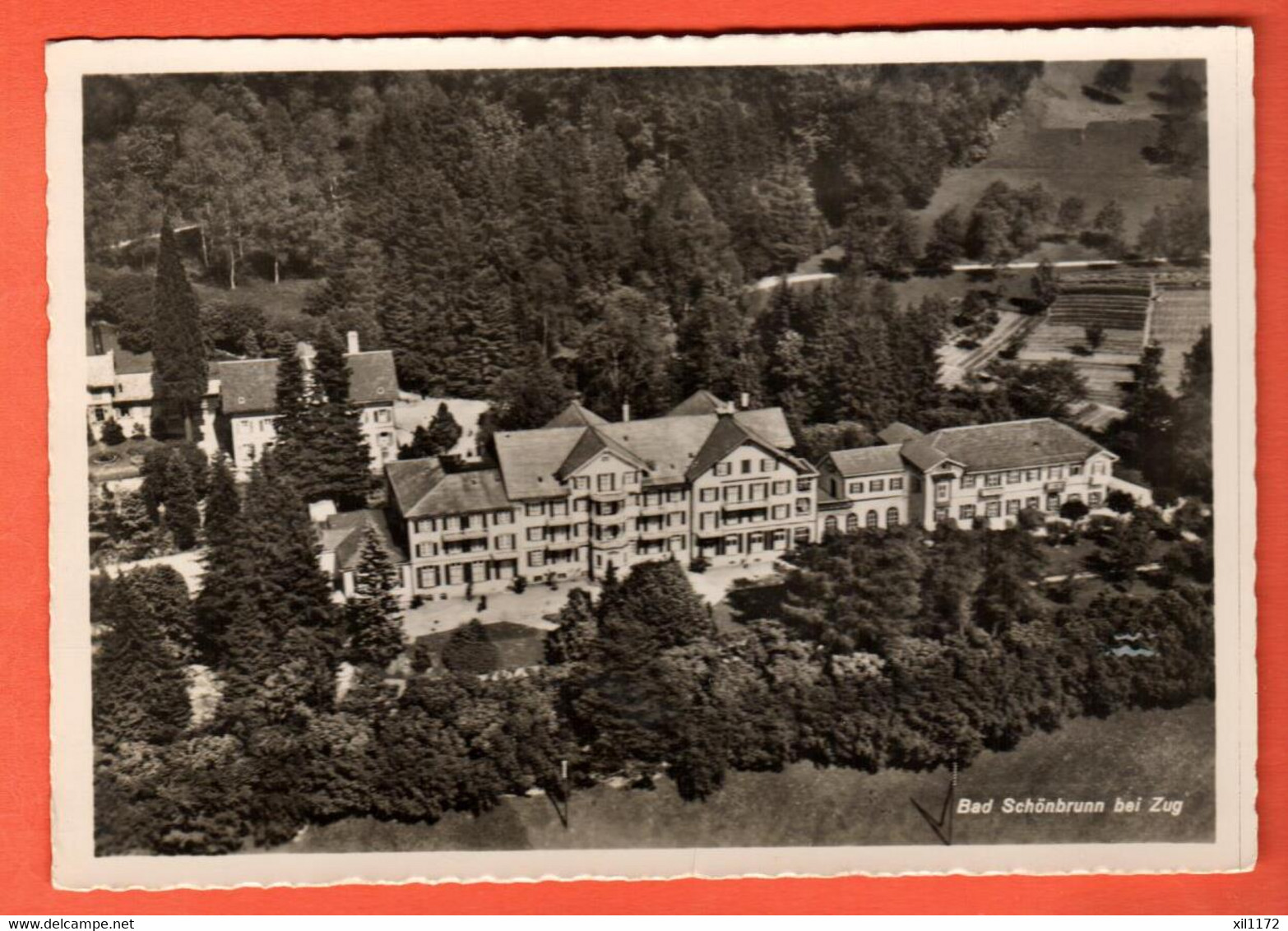 ZND-01 Bad Schönbrunn Bei Edlibach Menzingen Bei Zug . GElaufen 1952 Unten Umschlag. Gross Format - Menzingen