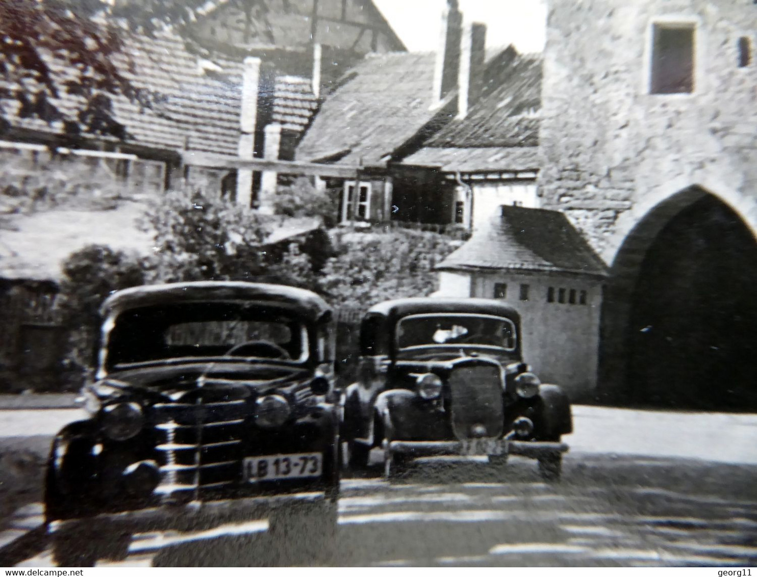 Sömmerda - Erfurter Tor - Stadtmauer - Alte Autos - Echt Foto - Kleinformat DDR 1964 - Thüringen - Sömmerda