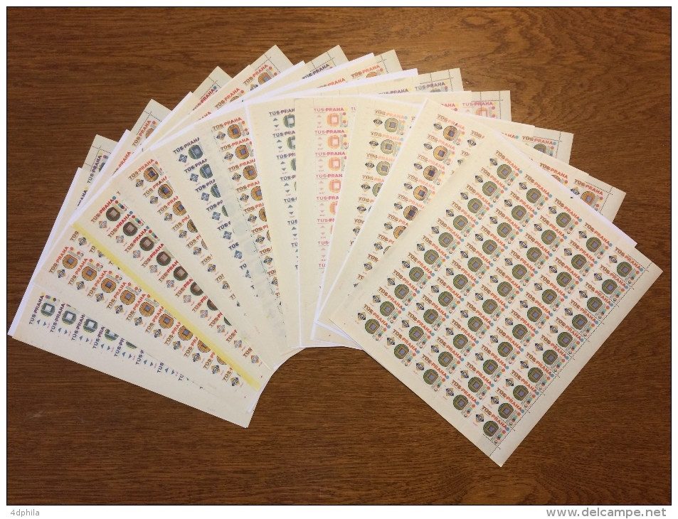 CZECHOSLOVAKIA 1978 - 11 Sheets Of 50 Dummy Stamps - Specimen Essay Proof Trial Prueba Probedruck Test - Prove E Ristampe