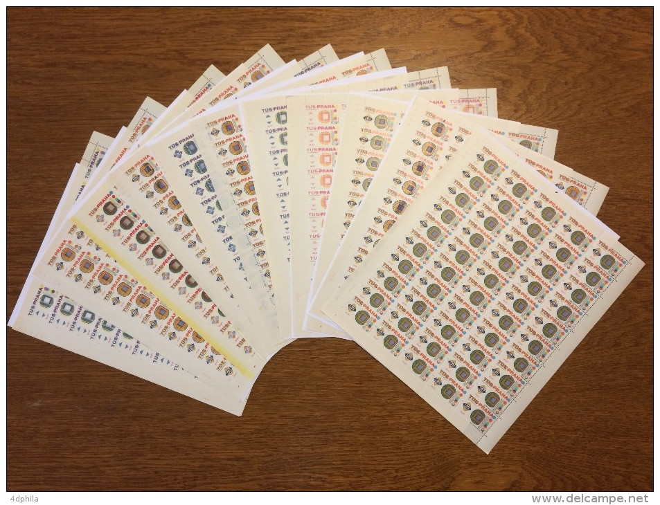 CZECHOSLOVAKIA 1978 - 11 Sheets Of 50 Dummy Stamps - Specimen Essay Proof Trial Prueba Probedruck Test - Probe- Und Nachdrucke