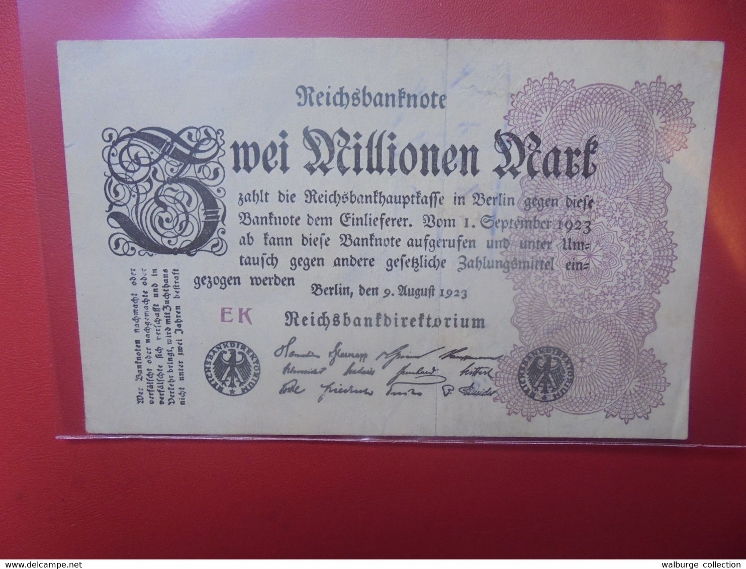 Reichsbanknote 2 MILLIONEN Mark 1923 Circuler - 2 Mio. Mark