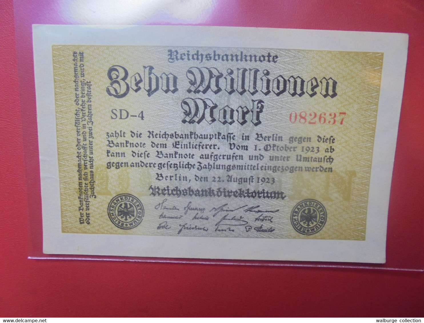 Reichsbanknote 10 MILLIONEN Mark 1923 Circuler - 10 Millionen Mark