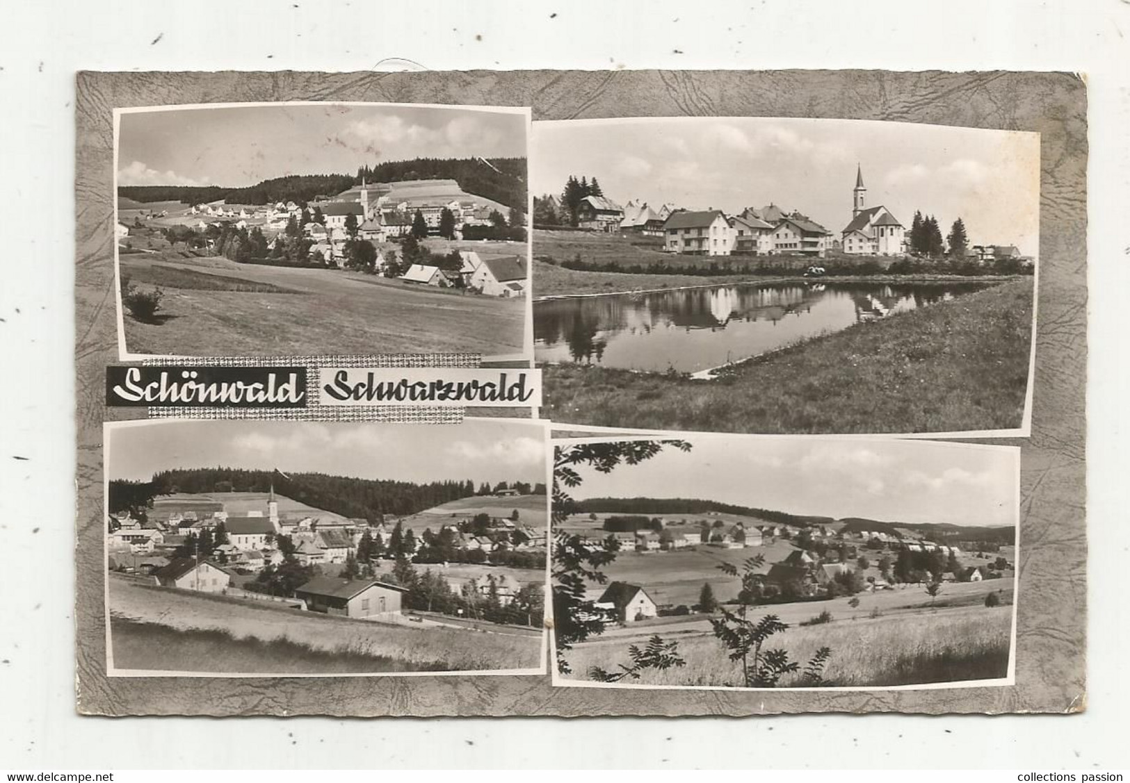 Cp , Allemagne , SCHÖNWALD , Multi Vues , Voyagée 1964 - Triberg