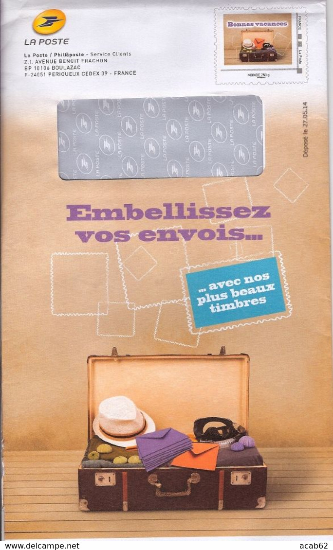 France, Entier Postal De La Poste, Bonnes Vacances, Valise - Prêts-à-poster:  Autres (1995-...)