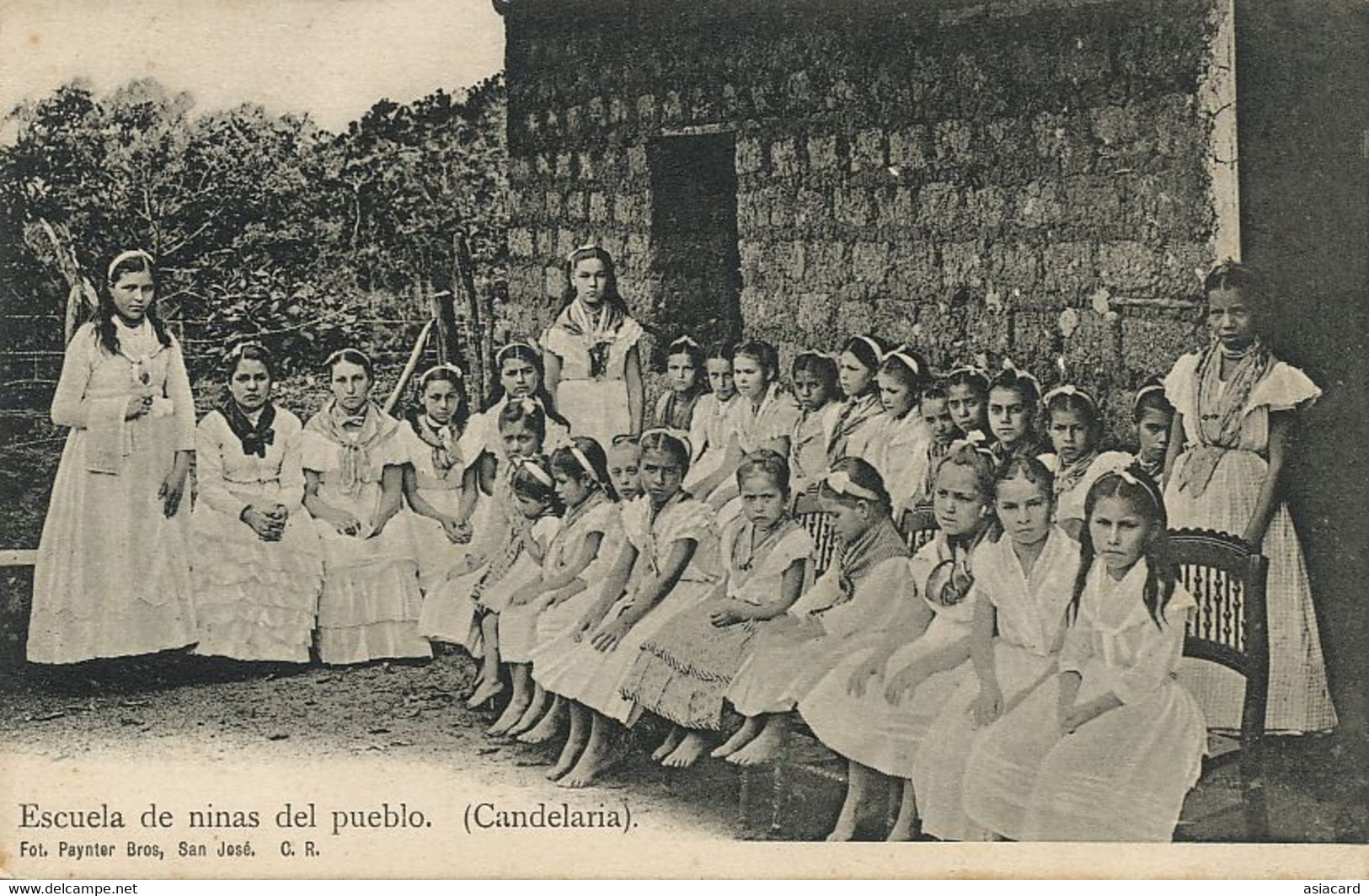 Candelaria Escuela De Ninas Del Pueblo  Paynter Bros San José Girl School Undivied Back . Close Up - Costa Rica