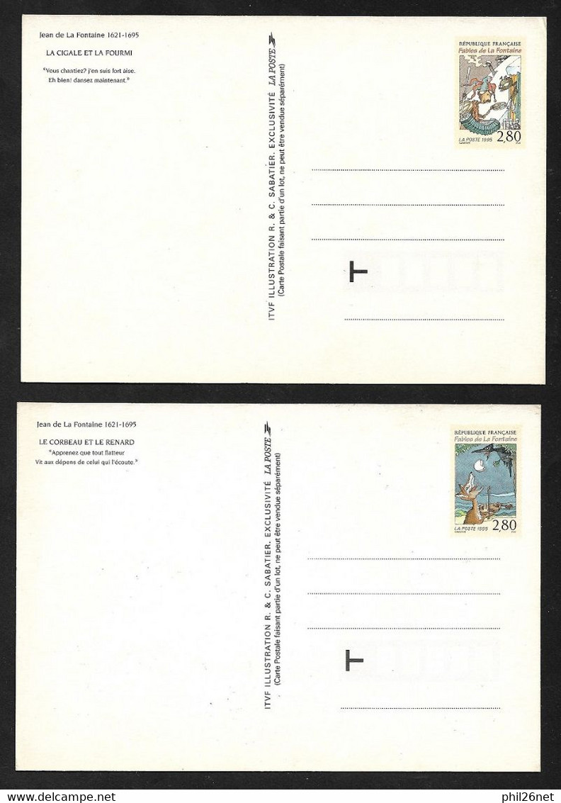 France PAP Entiers Postaux N° 2958 à 2963 -CP1  Fables De La Fontaine  Neufs  TB   - Prêts-à-poster:  Autres (1995-...)