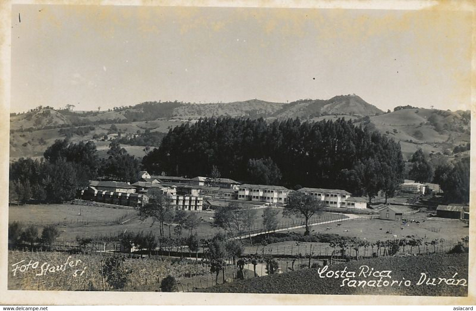 Real Photo Sanatorio Duran  Foto Staufer Sanatorium Tuberculosis - Costa Rica